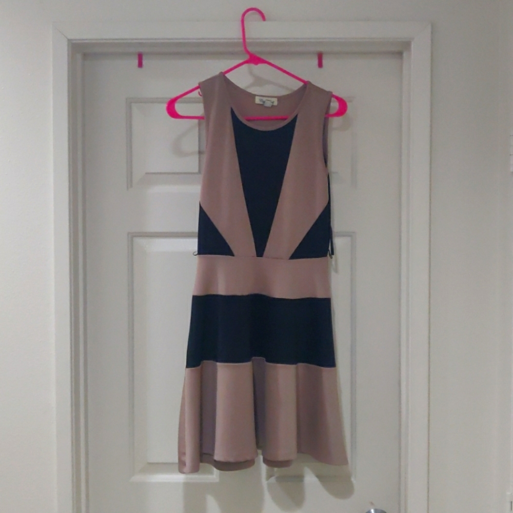 Cream black dress